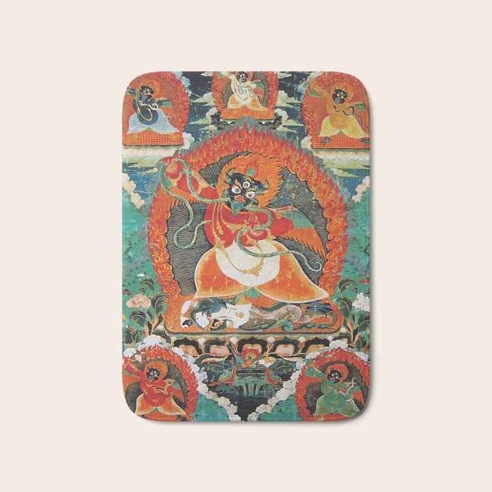 Tibetan Buddhist Hindu Garuda Shambala Bath Mat Gallery Image 1
