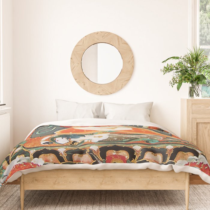 Tibetan Buddhist Hindu Garuda Shambala Duvet Cover Gallery Image 3