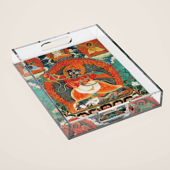 Tibetan Buddhist Hindu Garuda Shambala Acrylic Tray Gallery Image 1