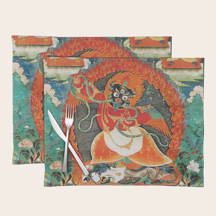Tibetan Buddhist Hindu Garuda Shambala Placemat Gallery Image 1