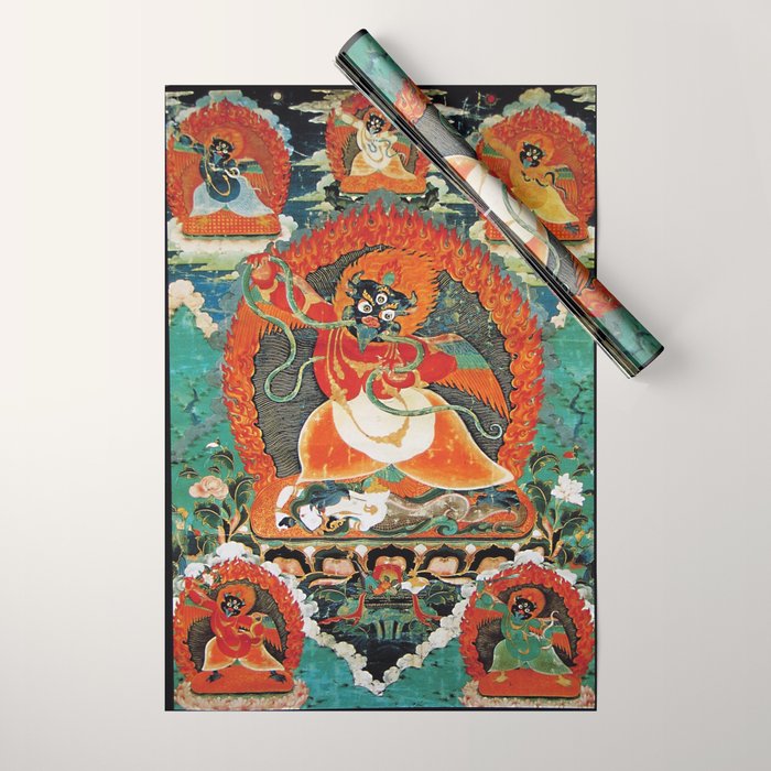 Tibetan Buddhist Hindu Garuda Shambala Wrapping Paper Gallery Image 1
