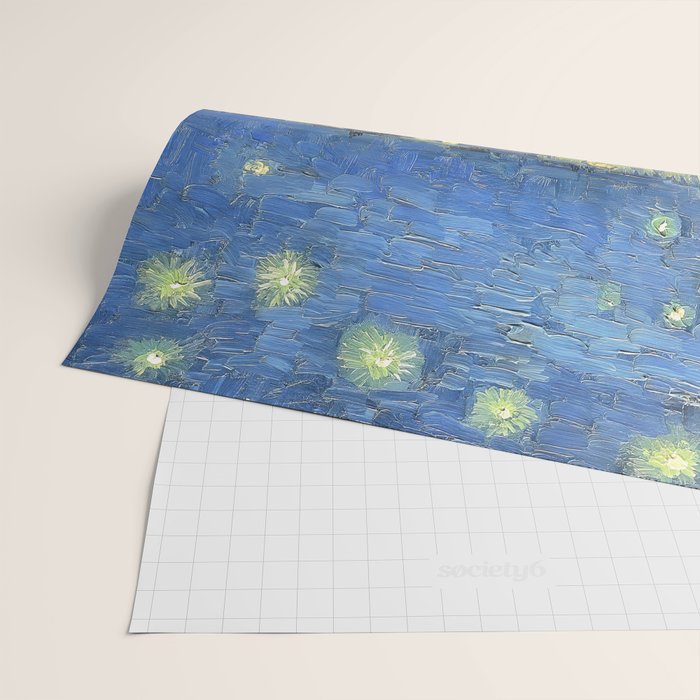 Vincent van Gogh Starry Night Over the Rhone (1888) enhanced with artificial intelligence Wrapping Paper Gallery Image 2