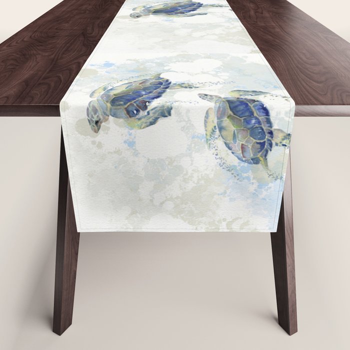 Swimming Together 2 - Sea Turtle  Table Runner Gallery Image 1