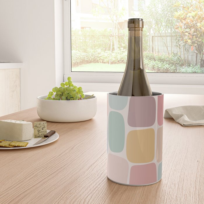 Minimal Blocks - Pastel Rainbow Wine Chiller Gallery Image 4