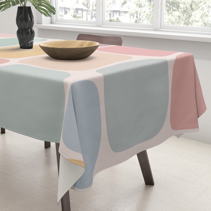 Minimal Blocks - Pastel Rainbow Tablecloth Gallery Image 3