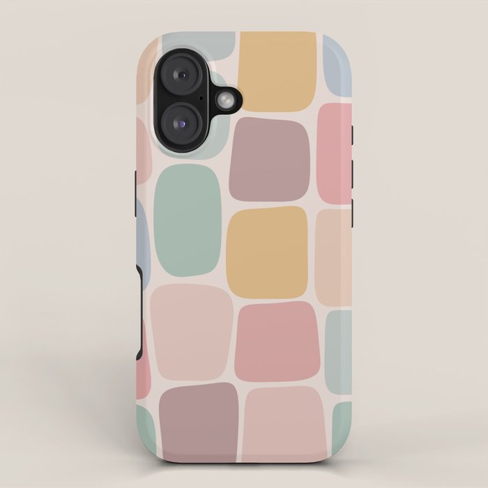 Minimal Blocks - Pastel Rainbow iPhone Case Gallery Image 1