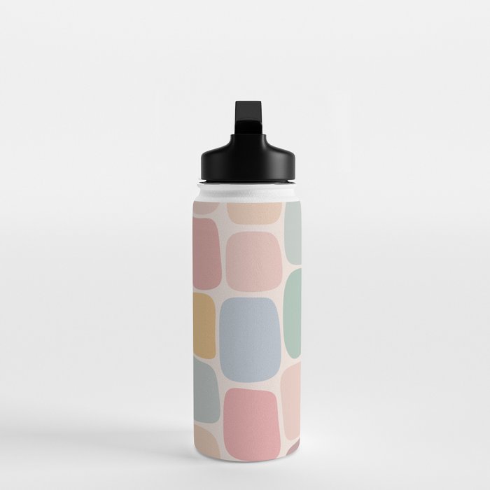Minimal Blocks - Pastel Rainbow Water Bottle Gallery Image 3
