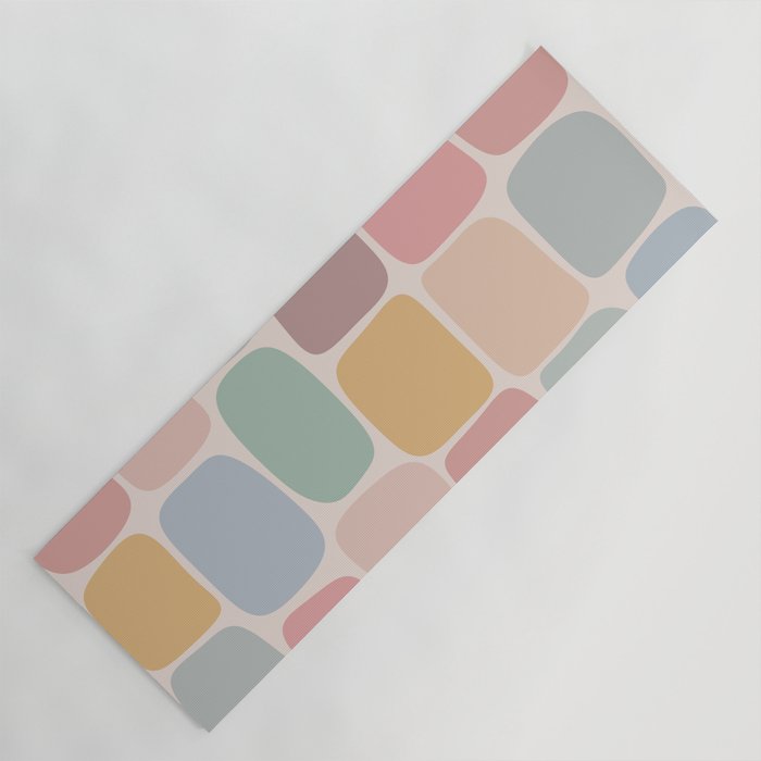 Minimal Blocks - Pastel Rainbow Yoga Mat Gallery Image 1