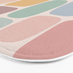 Minimal Blocks - Pastel Rainbow Bath Mat Gallery Image 3