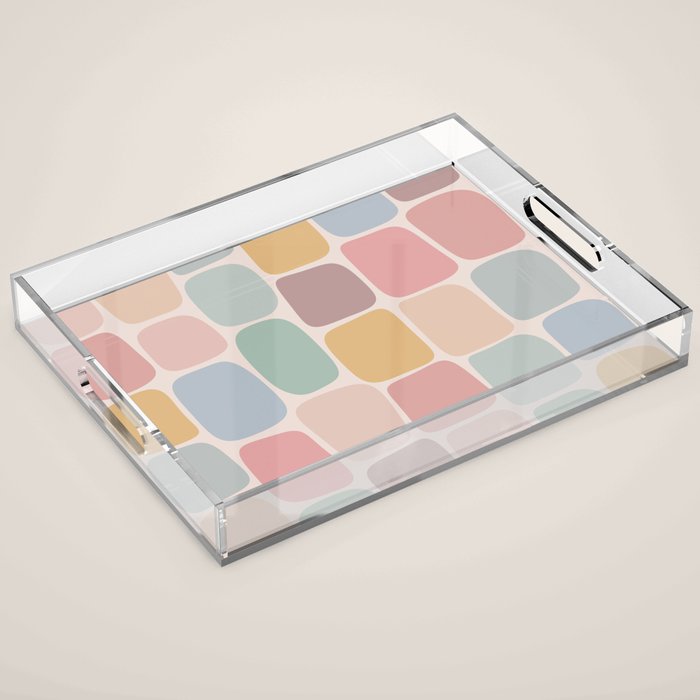 Minimal Blocks - Pastel Rainbow Acrylic Tray Gallery Image 1