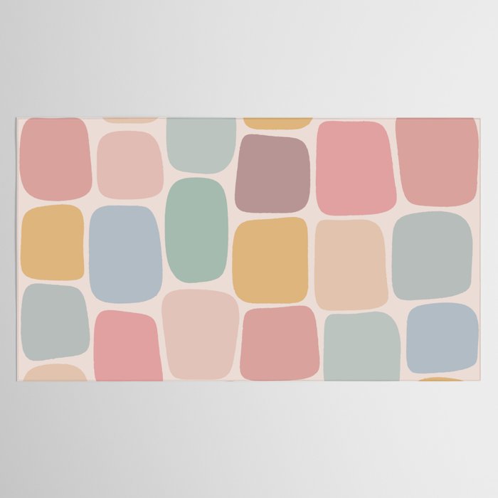 Minimal Blocks - Pastel Rainbow Tablecloth Gallery Image 2