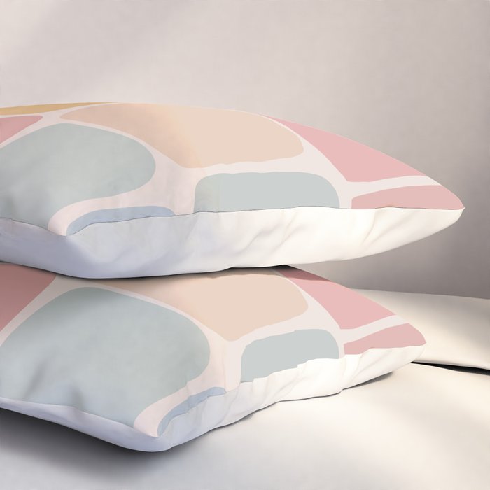 Minimal Blocks - Pastel Rainbow Pillow Sham Gallery Image 3