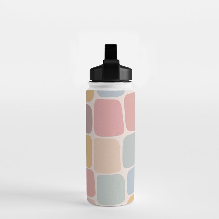 Minimal Blocks - Pastel Rainbow Water Bottle Gallery Image 2