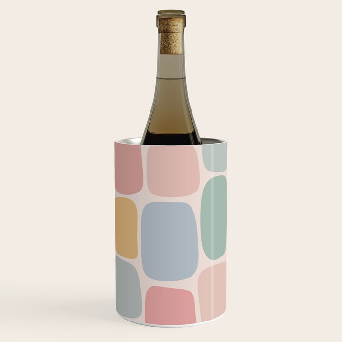 Minimal Blocks - Pastel Rainbow Wine Chiller Gallery Image 2