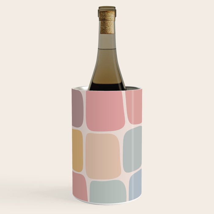 Minimal Blocks - Pastel Rainbow Wine Chiller Gallery Image 3
