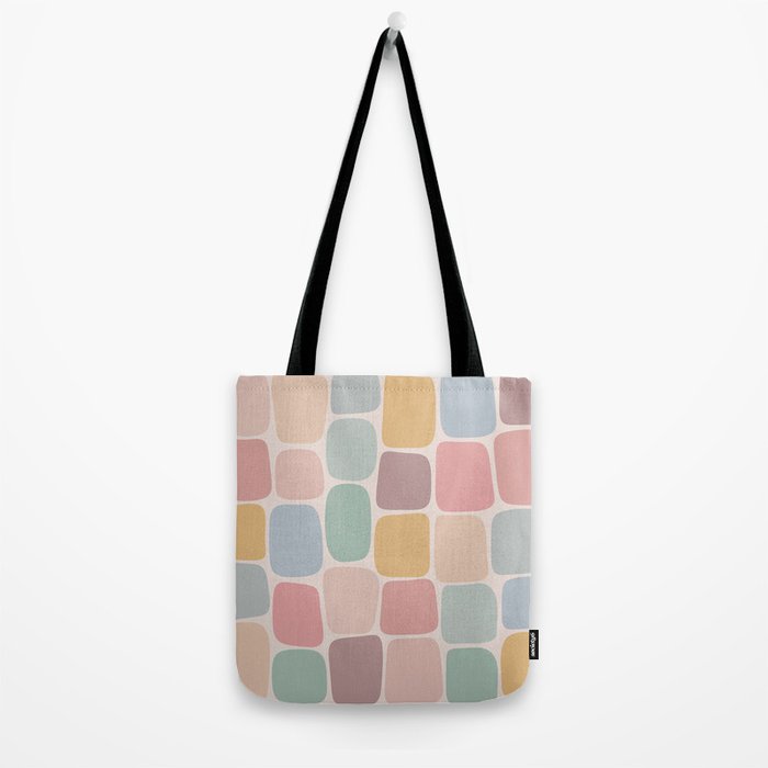 Minimal Blocks - Pastel Rainbow Tote Bag Gallery Image 2