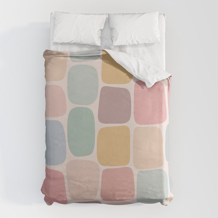 Minimal Blocks - Pastel Rainbow Duvet Cover Gallery Image 6