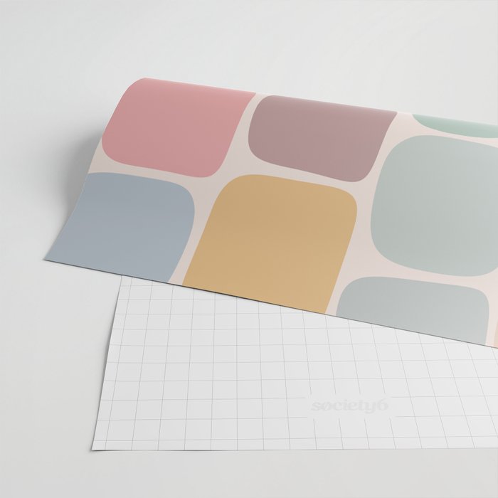 Minimal Blocks - Pastel Rainbow Wrapping Paper Gallery Image 2