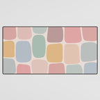 Minimal Blocks - Pastel Rainbow Desk Mat Gallery Image 3