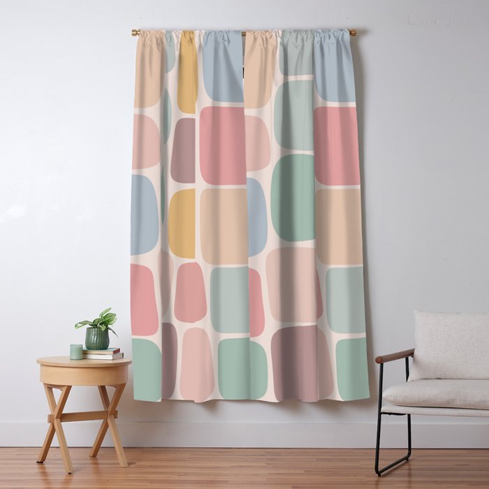 Minimal Blocks - Pastel Rainbow Window Curtain Gallery Image 5