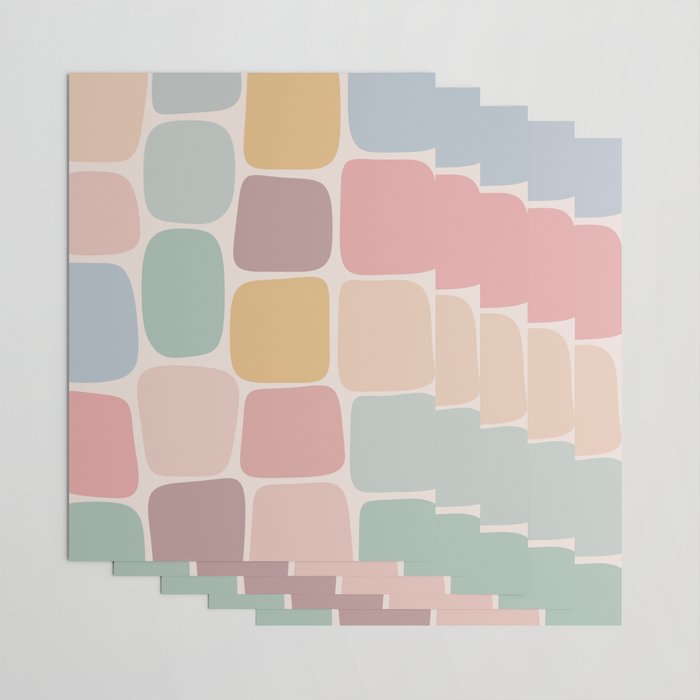 Minimal Blocks - Pastel Rainbow Wrapping Paper Gallery Image 3
