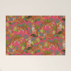 Tropical Tigers In Hot Pink Welcome Mat Gallery Image 1