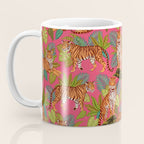 Tropical Tigers In Hot Pink Coffee Mug Gallery Image 3