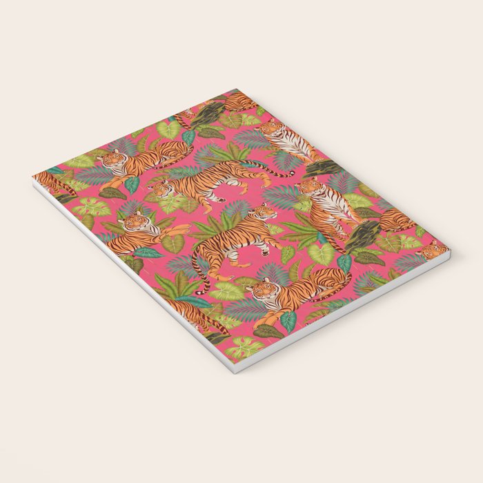 Tropical Tigers In Hot Pink Notebook Gallery Image 3
