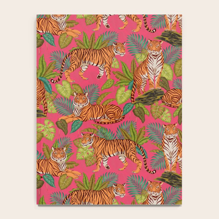 Tropical Tigers In Hot Pink Notebook Gallery Image 4