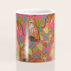 Tropical Tigers In Hot Pink Coffee Mug Gallery Image 4