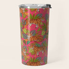 Tropical Tigers In Hot Pink Travel Mug Gallery Image 2