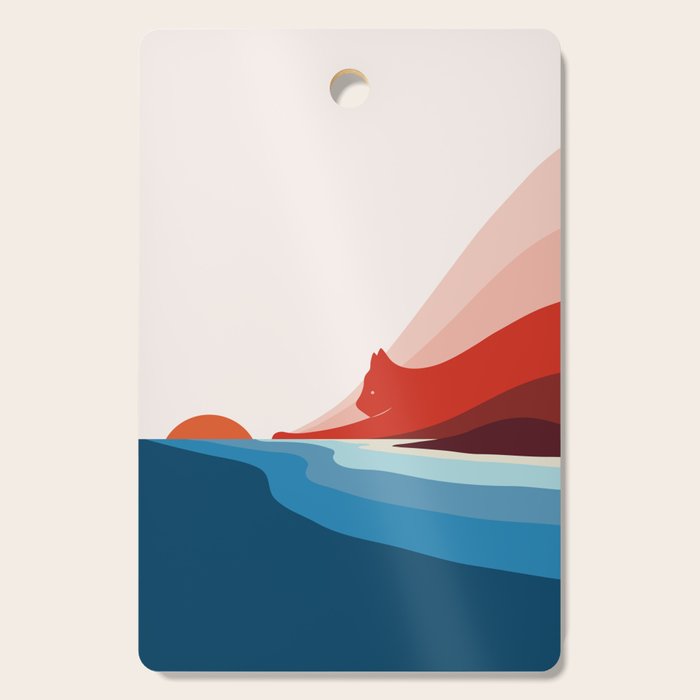 Cat Landscape 6: First Dawn Cutting Board Gallery Image 1
