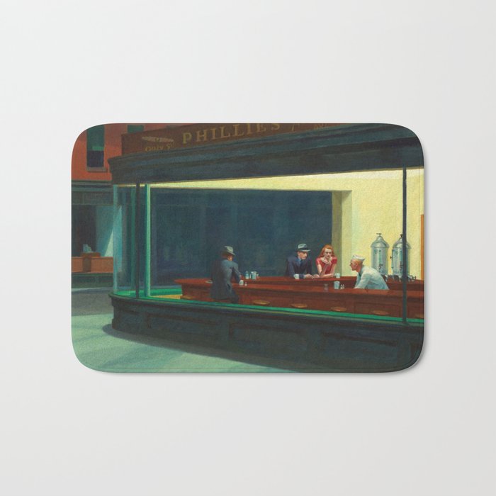Nighthawks by Edward Hopper Bath Mat Gallery Image 1