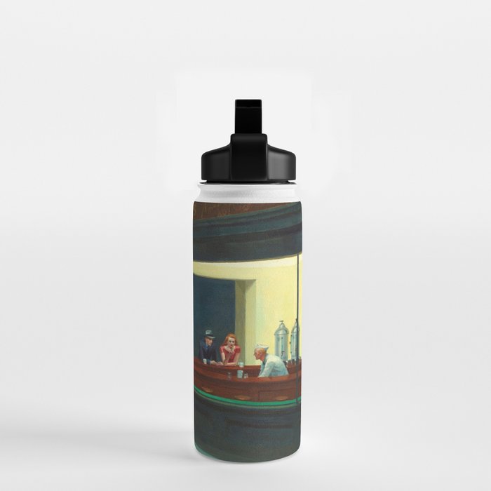Nighthawks by Edward Hopper Water Bottle Gallery Image 2