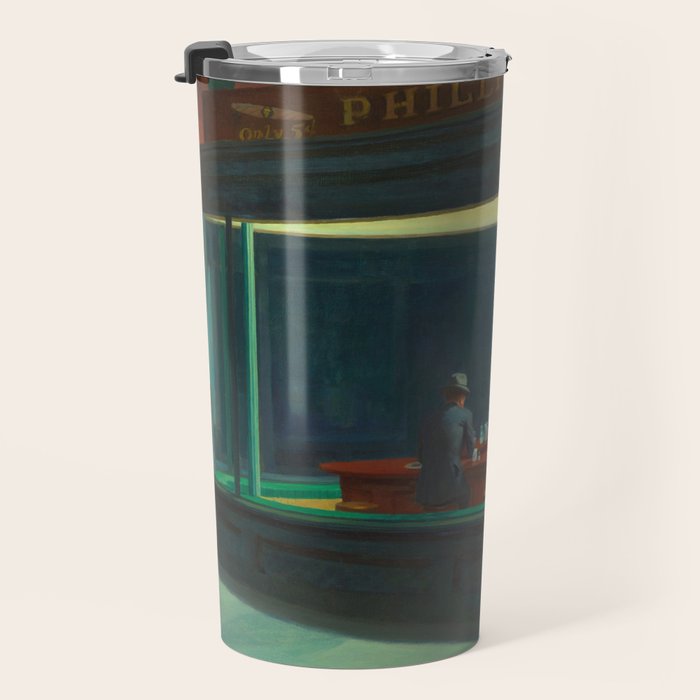 Nighthawks by Edward Hopper Travel Mug Gallery Image 3