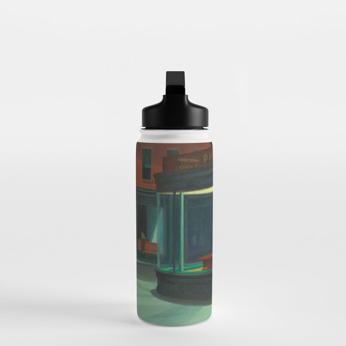Nighthawks by Edward Hopper Water Bottle Gallery Image 3