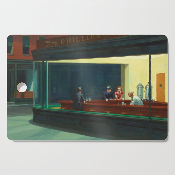 Nighthawks by Edward Hopper Cutting Board Gallery Image 1