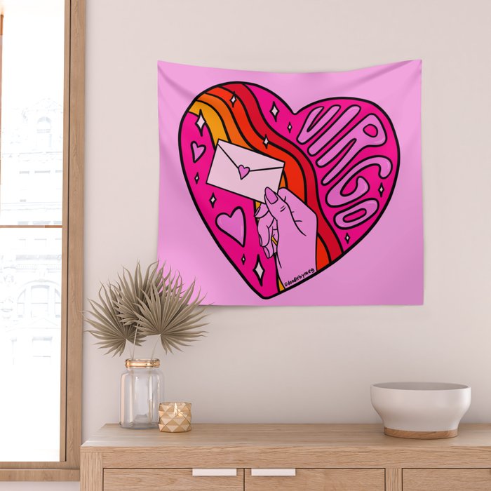 Virgo Valentine Wall Tapestry Gallery Image 2