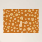 Hidden cat 44o Autumn flowers fall Welcome Mat Gallery Image 1