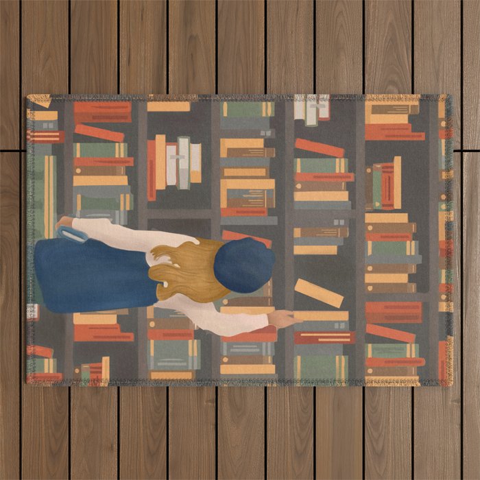 Library Love Outdoor Rug Gallery Image 1