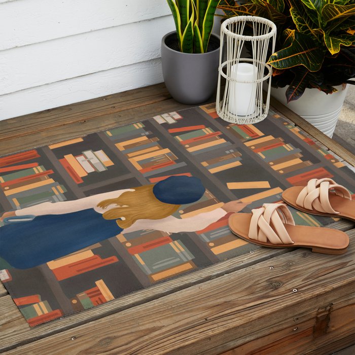 Library Love Outdoor Rug Gallery Image 2