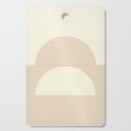 Geometric lines in Shades of Coffee and Latte 4 (Sunrise and Sunset) Cutting Board Gallery Image 1