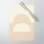 Geometric lines in Shades of Coffee and Latte 4 (Sunrise and Sunset) Wrapping Paper Gallery Image 1