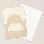 Geometric lines in Shades of Coffee and Latte 4 (Sunrise and Sunset) Stationery Card Gallery Image 2