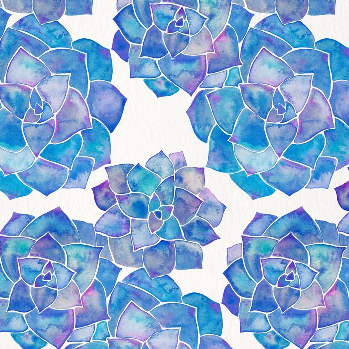 Rosette Succulents - Blue Palette Coffee Mug Gallery Image 2