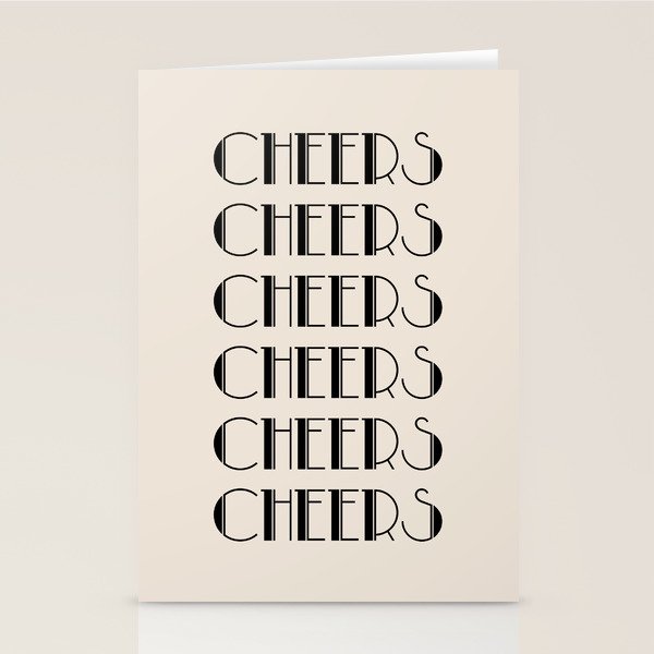 Cheers (Beige) Stationery Card Gallery Image 2