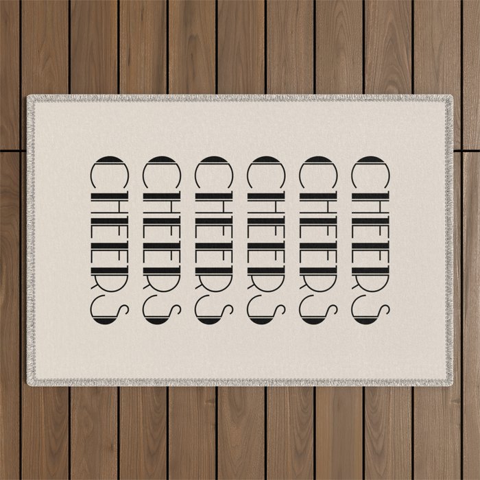 Cheers (Beige) Outdoor Rug Gallery Image 1