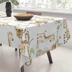 Watercolor Safari Jungle Animals  Tablecloth Gallery Image 3