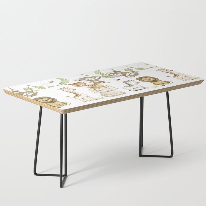 Watercolor Safari Jungle Animals  Coffee Table Gallery Image 1