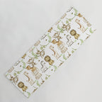 Watercolor Safari Jungle Animals  Yoga Mat Gallery Image 1
